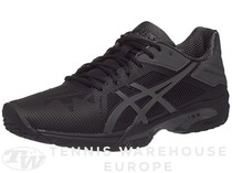Asics Gel Solution Speed 3 Black Grey Mens Shoes