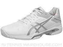 Asics Gel Solution Speed 3 White Silver Mens Shoes