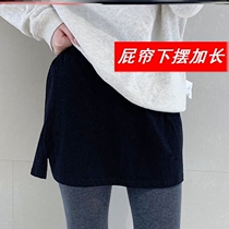 Fart curtain downswing lengthened large code fat mm fart curtain pure cotton 100 lap deity Divine Instrumental Thickening Downswing Matching Sweatshirt