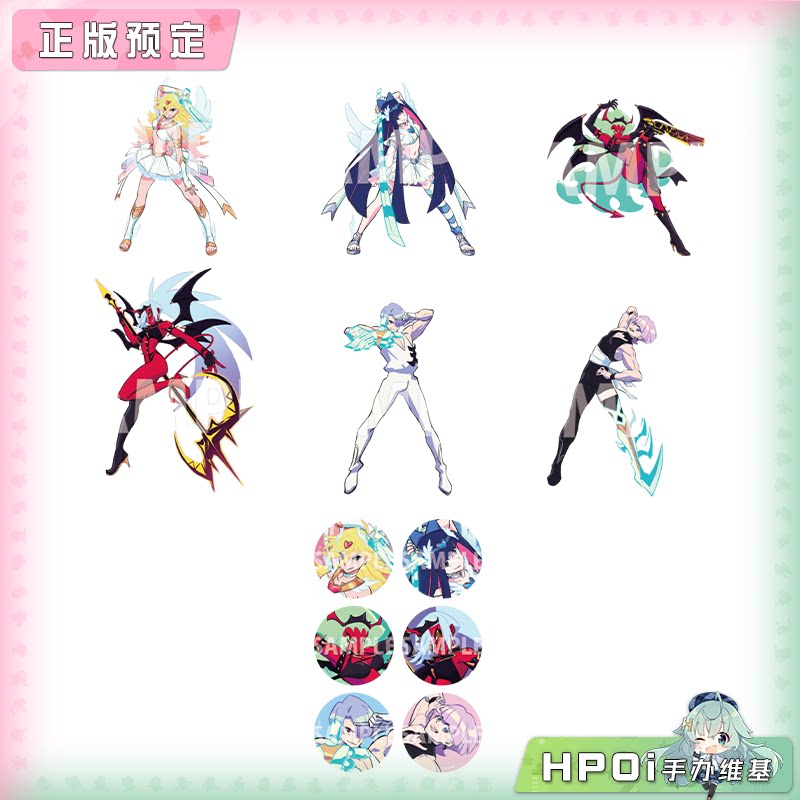 角川 新吊带袜天使 变身ver 立牌 闪吧唧徽章 周边