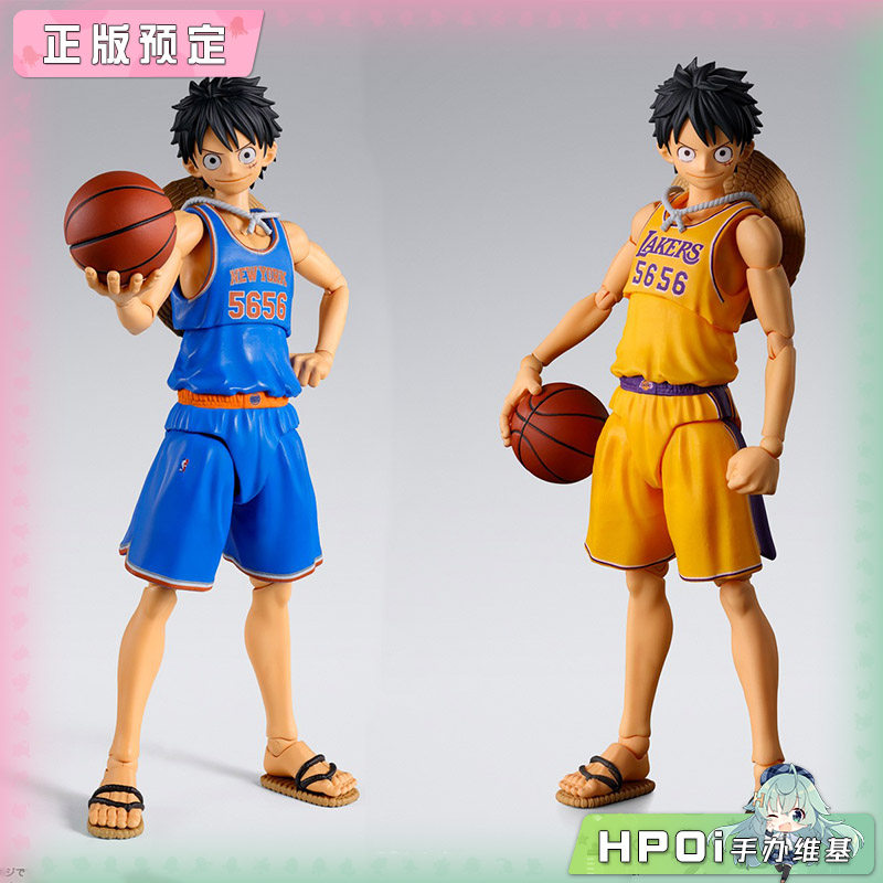 万代SHF 航海王NBA路飞 纽约尼克斯 洛杉矶湖人 手办