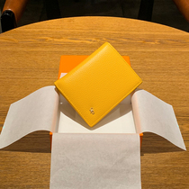 Yellow wallet lucky women short leather drivers license card bag integrated drivers license leather case female bow multi-function