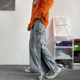 Японские ретро прямые свободные джинсы, штаны для отдыха, в американском стиле