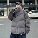 Вельветовый демисезонный пуховик, куртка для влюбленных, увеличенная толщина, свободный крой