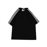 Летний тонкий комплект для отдыха, шорты, спортивный костюм для влюбленных, в американском стиле, оверсайз, короткий рукав