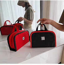 Portable zipped handbag Makeup Bag Waterproof Zip Separation Stained with Multi-functional insert Pen Pocket Lady Fashion Containing Pen Bag