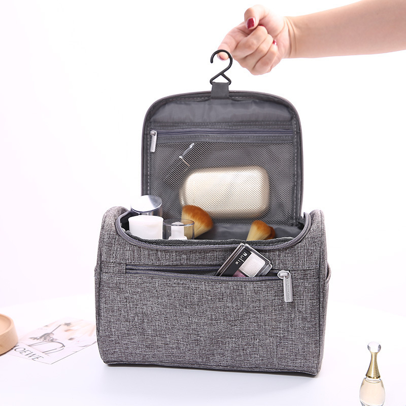 New Large Capacity Multi-function Toilet Bag Simple Portable Waterproof Travel Organizer Cosmetic Bag with Hooks for Men and Women