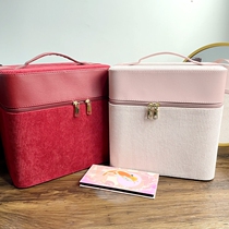 Japan-ROK portable makeup case Outer belt travel large capacity color makeup ornament multifunction containing cosmetic cute brief