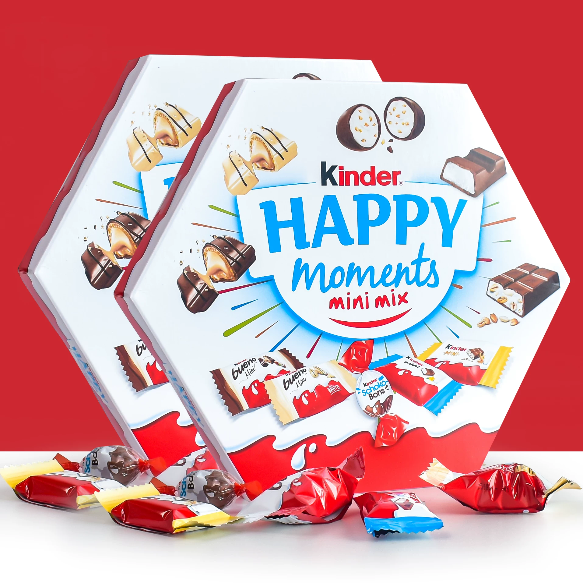 Подарочная коробка Jianda Chocolate: счастье здесь и сейчас, разноцветные молочные сэндвичи Kinder, перекусы, подарок на день рождения