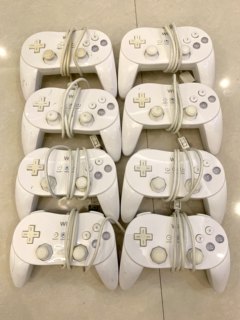 wii wiiu 二手原装经典手柄 二代牛角游戏手柄 白色