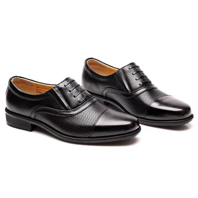 Strongman 3515 summer three-joint sandals shoes men's leather business dress shoes breathable hollow three-section scalp sandals