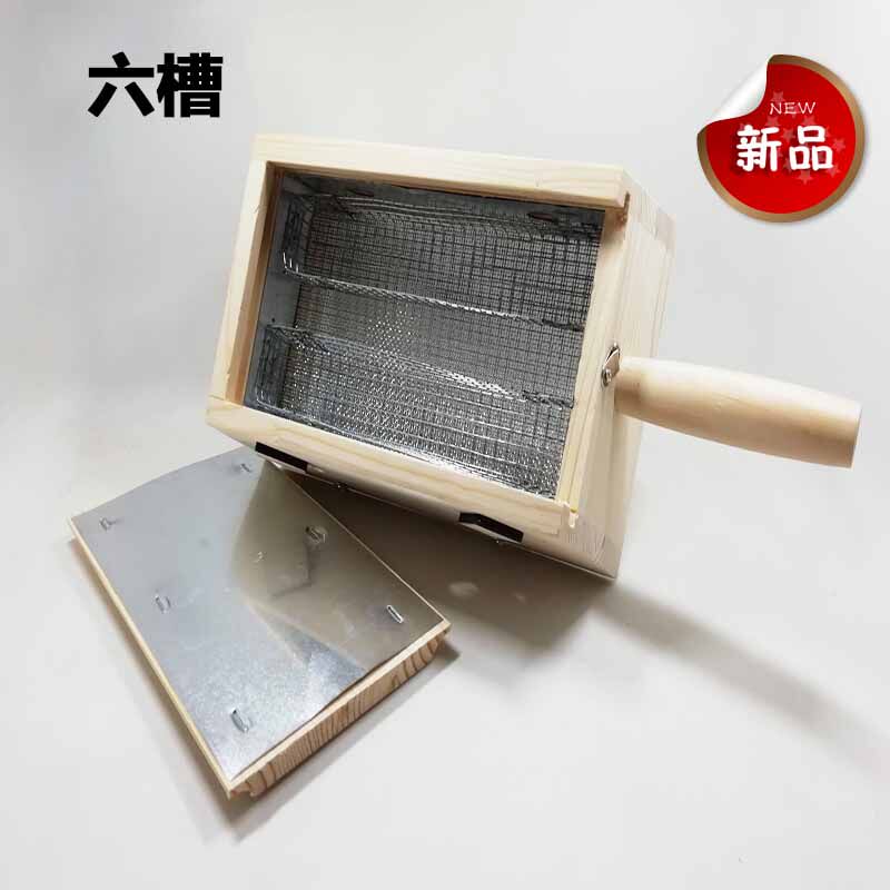 Solid wood small black clamping type six-pin post moxibustion box Moxibustion Box Cervical Spine Lumbar moxibustion box Give a box of Ai Article