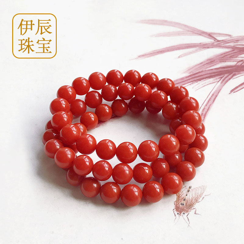 Yichen Jewelry Live Nanhong Onyx Hand Mine Baoshan Single Circle Bracelet Diy Sweater Chain Custom Matching