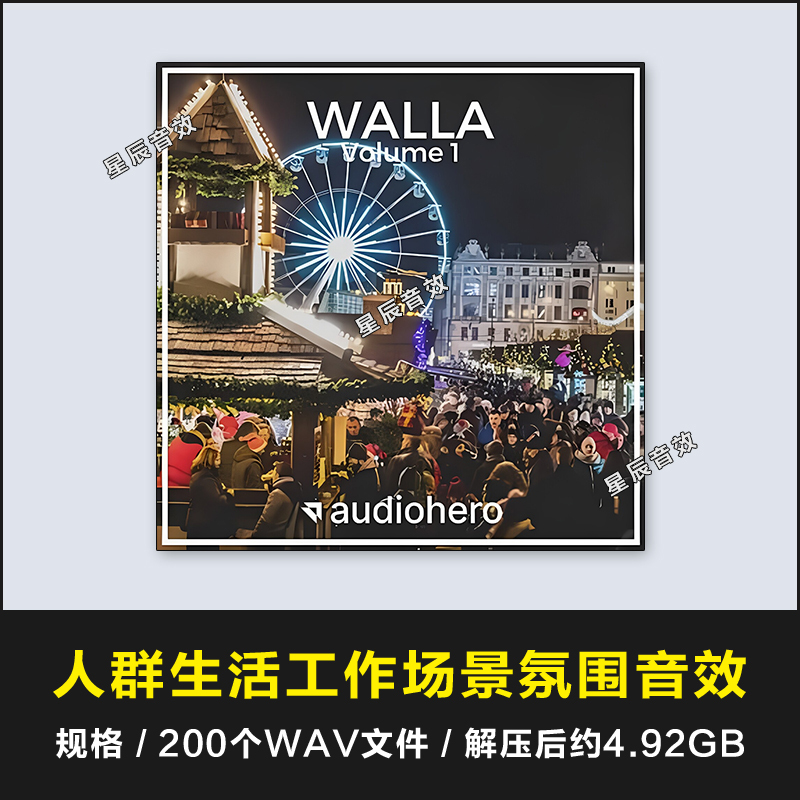 Loud Sounds from People in Daily Life and Work Settings - Volume 1 Audio Hero Walla