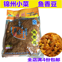 Northeast cuisine Jinzhou side dishes Liaoning mustard shredded pickles silk source fish fragrant beans 300g food