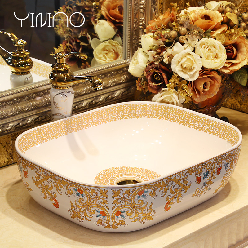 Oval table basin sink toilet lavatory ceramic face basin big size art basin of wash one household