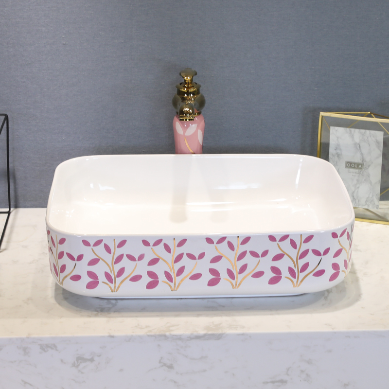 M letters birds ceramic wash a face to the stage basin oval household washing basin bathroom balcony rectangular art basin