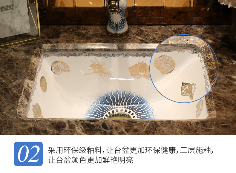 M letters birds undercounter lavabo single basin of imported ceramic toilet lavatory faucet sets of the basin that wash a face