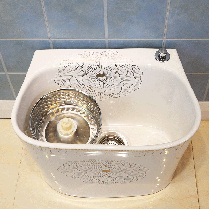 M letters birds balcony mop pool large bathroom ceramic mop basin trough wash mop mop pool square mop