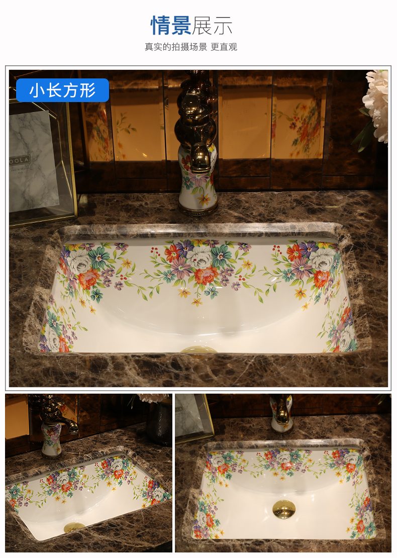 M letters birds undercounter lavabo embedded household square ceramic lavatory toilet stage basin that wash a face basin