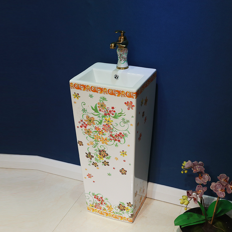 Vertical pillar lavabo balcony lavatory basin of one pillar toilet stage basin ceramic home floor