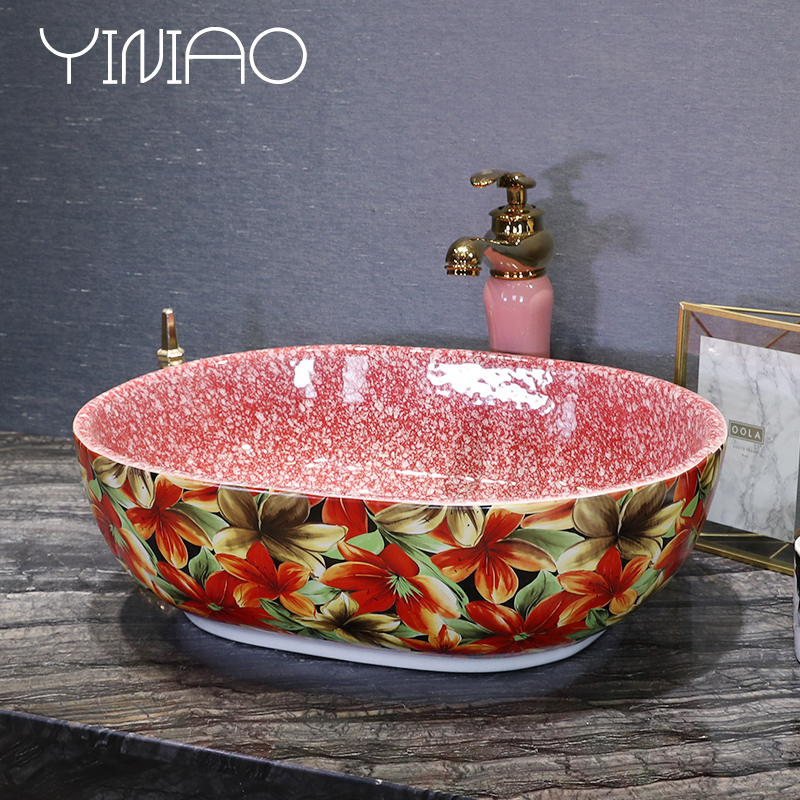 Square lavabo toilet stage basin sinks ceramic art basin round basin that wash a face with the pool that wash a face basin