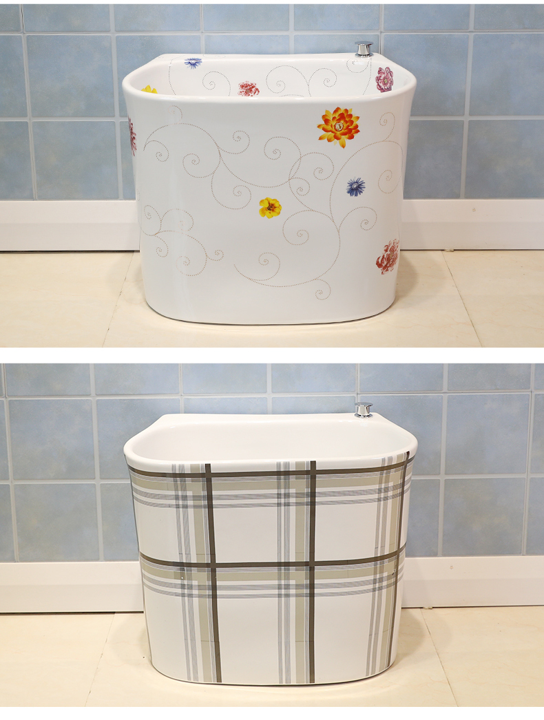 Ceramic mop mop pool small balcony toilet wash basin floor mop pool mop mop pool