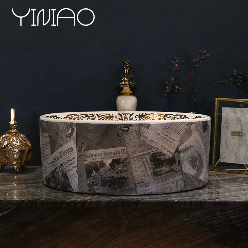 Jingdezhen stage basin contracted ceramic lavatory household toilet lavabo European art basin basin