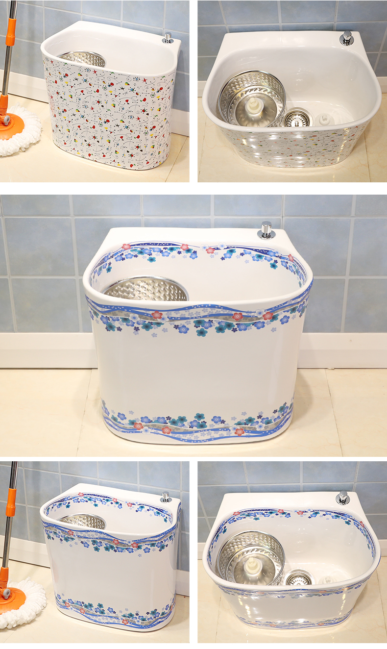 Ceramic mop mop pool small balcony toilet wash basin floor mop pool mop mop pool
