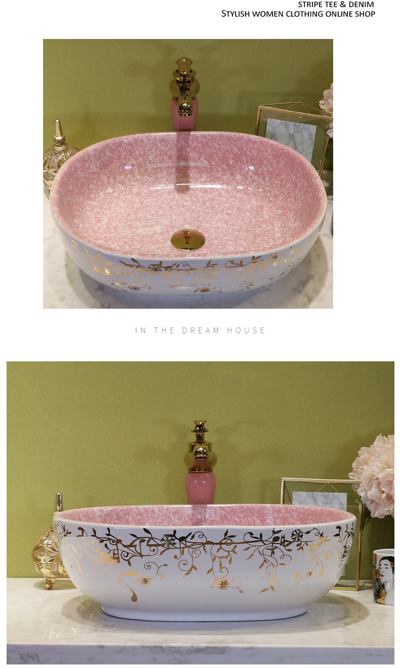 The sink basin bathroom ceramic basin stage basin, square, rectangle household art basin sink