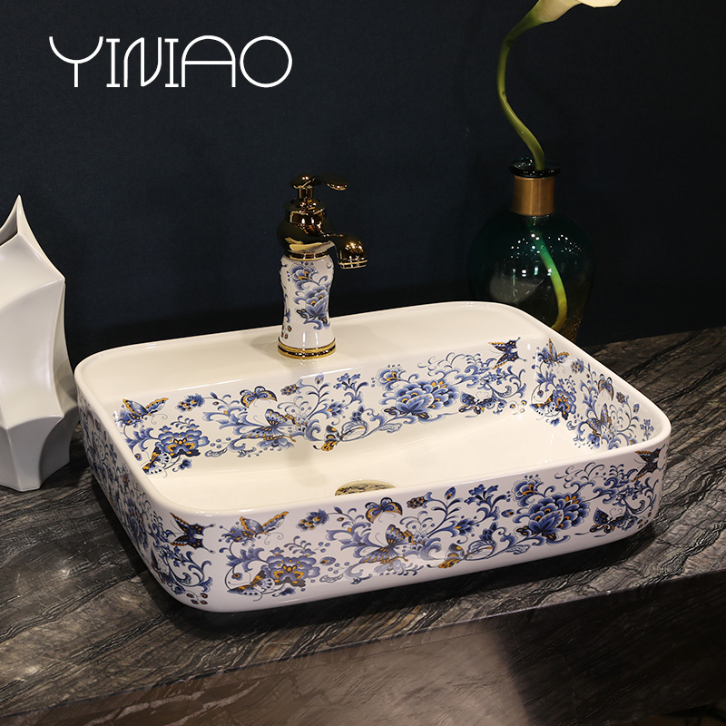 The stage basin oval lavatory household toilet plate ceramic modern sanitary ware art basin of continental basin that wash a face to wash your hands