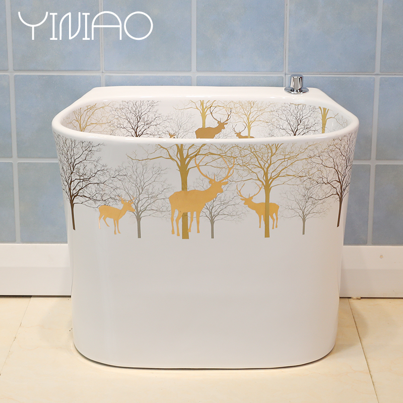 M letters birds double drive home floor mop pool balcony ceramic mop pool rotary toilet cleaning bucket trough