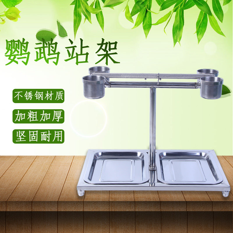Stainless steel parrot stand small sun bird stand cage new Xuanfeng miga bird stand Shrike ankle chain foot ring
