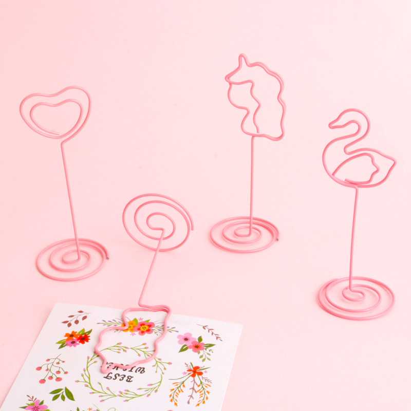 Day Series Pink Teenage Girl Cute Metal Convenience Stickup Photo Shoot Minshinobu card Xiaoqing New desktop Remain board Paper clip