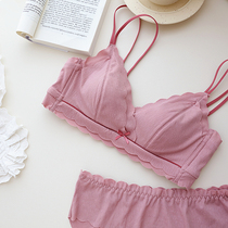 Fan-style thin underwear for young girls small breasts to gather up to anti-drooping to collect auxiliary milk without steel ring comfort bra suit