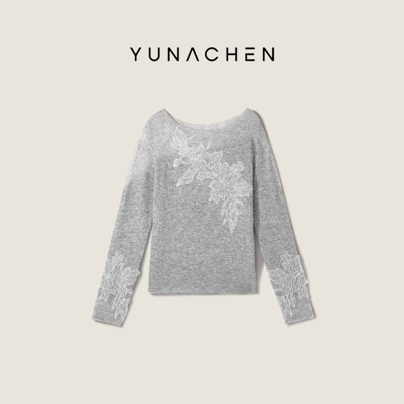 Pineapple Baby Yuna【Lace Old Dreams】Women's Pullover Knit Sweater Pineapple Baby Yuna【Lace Old Dreams】Women's Pullover Knit Sweater