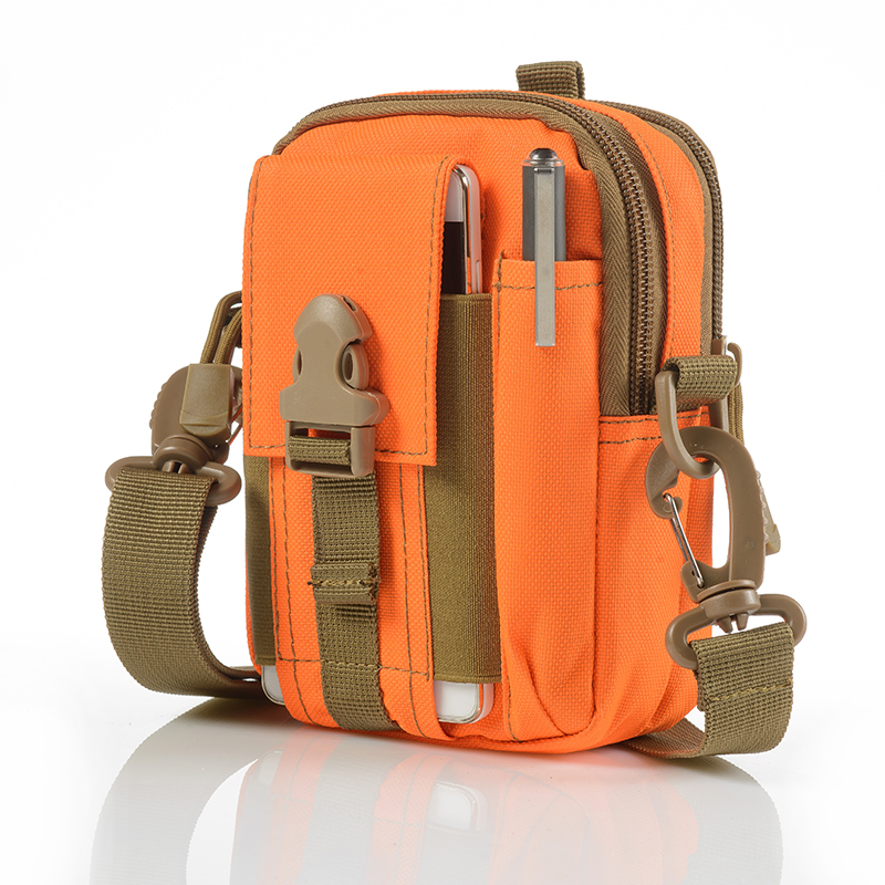 New multifunctional sports outdoor men's casual running wearing leather strap waterproof phone hanging bag 6 5 inch tactical out of pocket