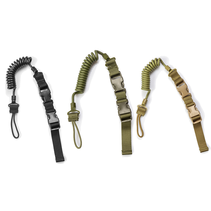 Outdoor shoulder bag MOLLE key elastic hanging rope Tactical waist hanging elastic and anti-take rope anti-seize rope plus coarse quick tear