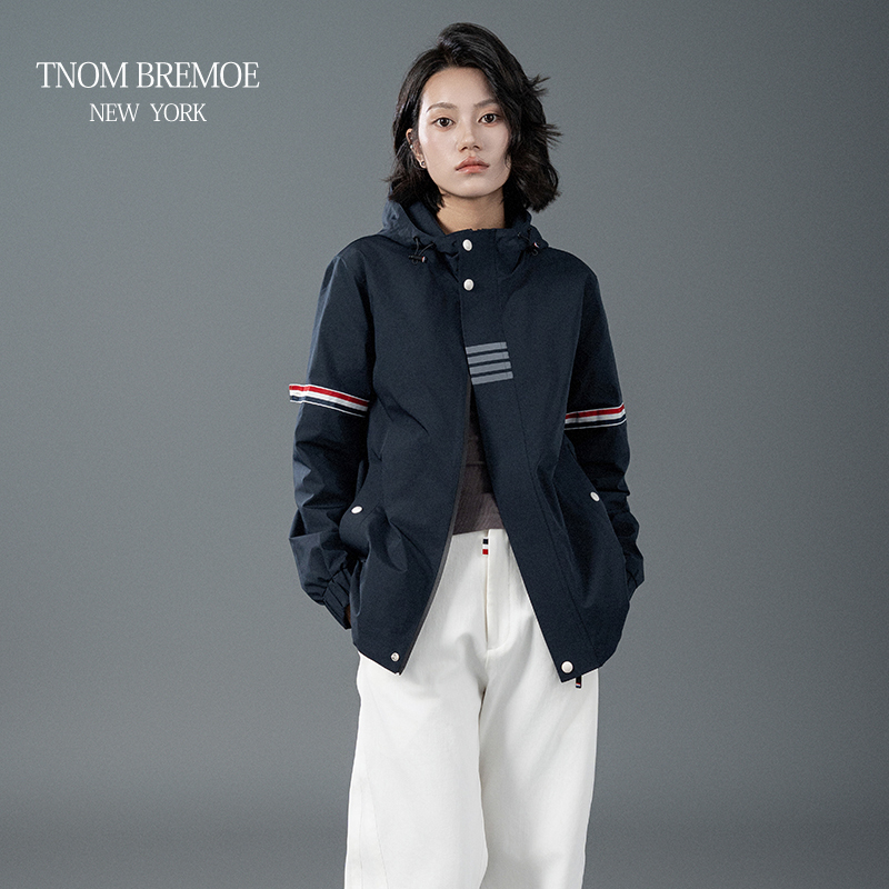 [Tnonbremoe] Old Money Style Autumn and Winter Unisex Hooded Regular Jacket Waterproof and Windproof Trendy Jacket