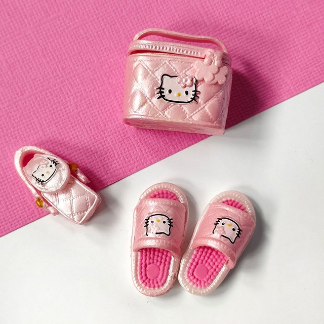 Motherland version PVCKitty slippers mobile phone cosmetic bag Plastic jewelry DIY materials food accessories handmade