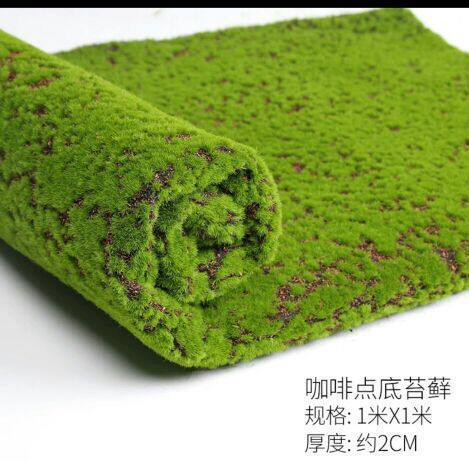Simulation green plant wall green moss turf simulation lawn green plant scene window display display false Moss