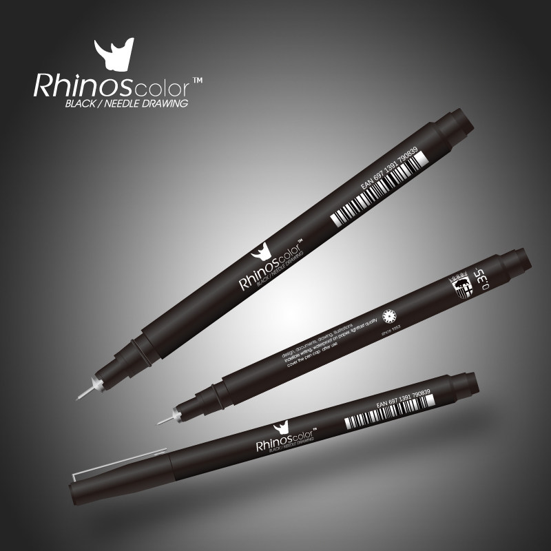 Beauty Department Rhinos Rhinos Needle Pen Waterproof Hook Line Comic Sketching Sketch Hand-painted Quick Questions Exam Students Use Pens