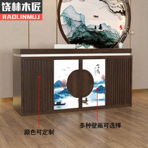 New Chinese style Classical cashier Small shop Health hall reception desk Foot bath shop Retro beauty salon Bar