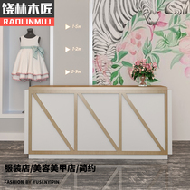 Cashier Clothing store Simple modern store Small reception table Front desk table Beauty salon Barber milk tea shop counter