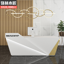 Cashier Simple modern clothing store counter Small shop Bar table Company beauty salon front desk Reception desk