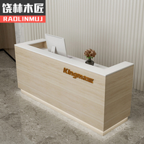 Bar counter Simple modern cashier Custom beauty salon Clothing Barbershop Hotel reception counter Counter Company front desk