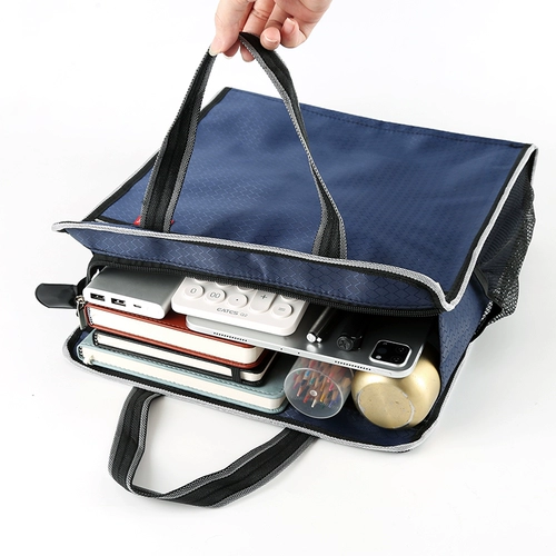 Canvas Hand -File Bag Bag Package Package Package Business Женский портфель мужская информация о водонепроницаемой офисной конференции настройка пакета