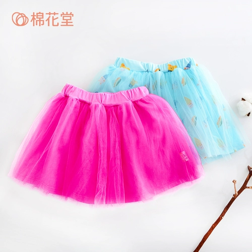 Хлопковая детская мини-юбка для девочек, юбка на девочку, мультяшный весенний наряд маленькой принцессы