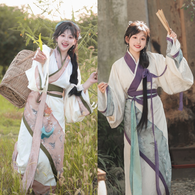 Hot-Selling|Lizhitang Original【Moshangdie】Ancient Painting Style Hanfu with Curved Skirt, Reproduction of Hanfu from Mawangdui, Hanfu Dance for Beginners Hot-Selling|Lizhitang Original【Moshangdie】Ancient Painting Style Hanfu with Curved Skirt, Reproduction of Hanfu from Mawangdui, Hanfu Dance for Beginners