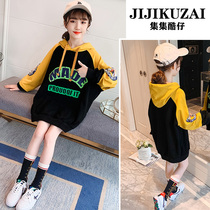 Girls  sweaters spring childrens clothes Korean version of the foreign style net red fashion trend girls 6 spring and autumn 7 sets of heads 8 tops 9 years old 13